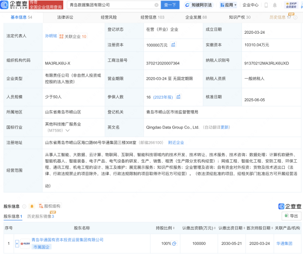 易宝配资  青岛数据集团注册资本增至10亿